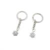 2 Pieces Keyring Keychain Keytag Key Ring Chain Tag Door Car Wholesale Jewelry Making Charms B3JM0 Snowflake Snow Flake view 1
