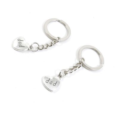 1 Pieces Keyring Keychain Keytag Key Ring Chain Tag Door Car Wholesale Jewelry Making Charms R8KA8 Dad Love Heart