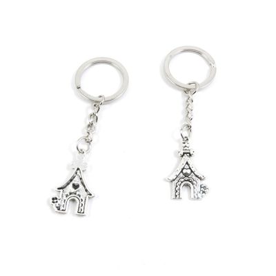 1 Pieces Keyring Keychain Keytag Key Ring Chain Tag Door Car Wholesale Jewelry Making Charms M3GV0 Doghouse