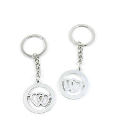 2 Pieces Keyring Keychain Keytag Key Ring Chain Tag Door Car Wholesale Jewelry Making Charms V8KF6 Love Heart