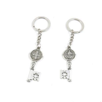 2 Pieces Keyring Keychain Keytag Key Ring Chain Tag Door Car Wholesale Jewelry Making Charms J6MY3 CSSML NDSMD Cross
