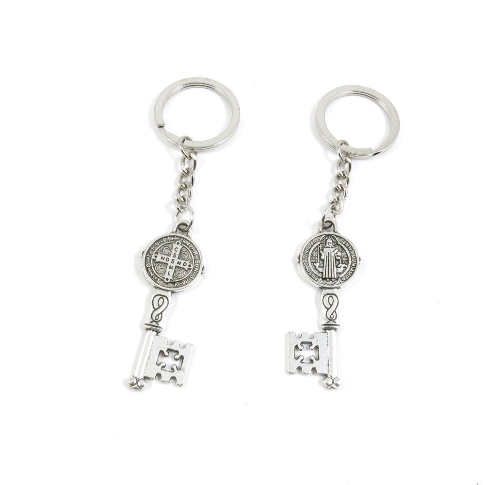 2 Pieces Keyring Keychain Keytag Key Ring Chain Tag Door Car Wholesale Jewelry Making Charms J6MY3 CSSML NDSMD Cross