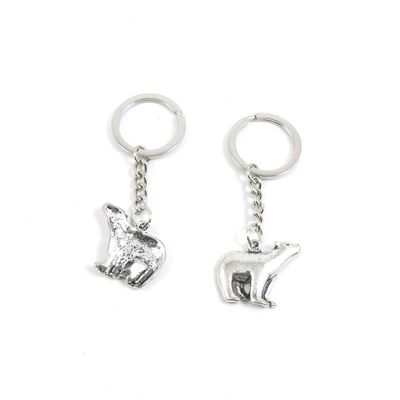 2 Pieces Keyring Keychain Keytag Key Ring Chain Tag Door Car Wholesale Jewelry Making Charms V1ZN4 Polar Bear