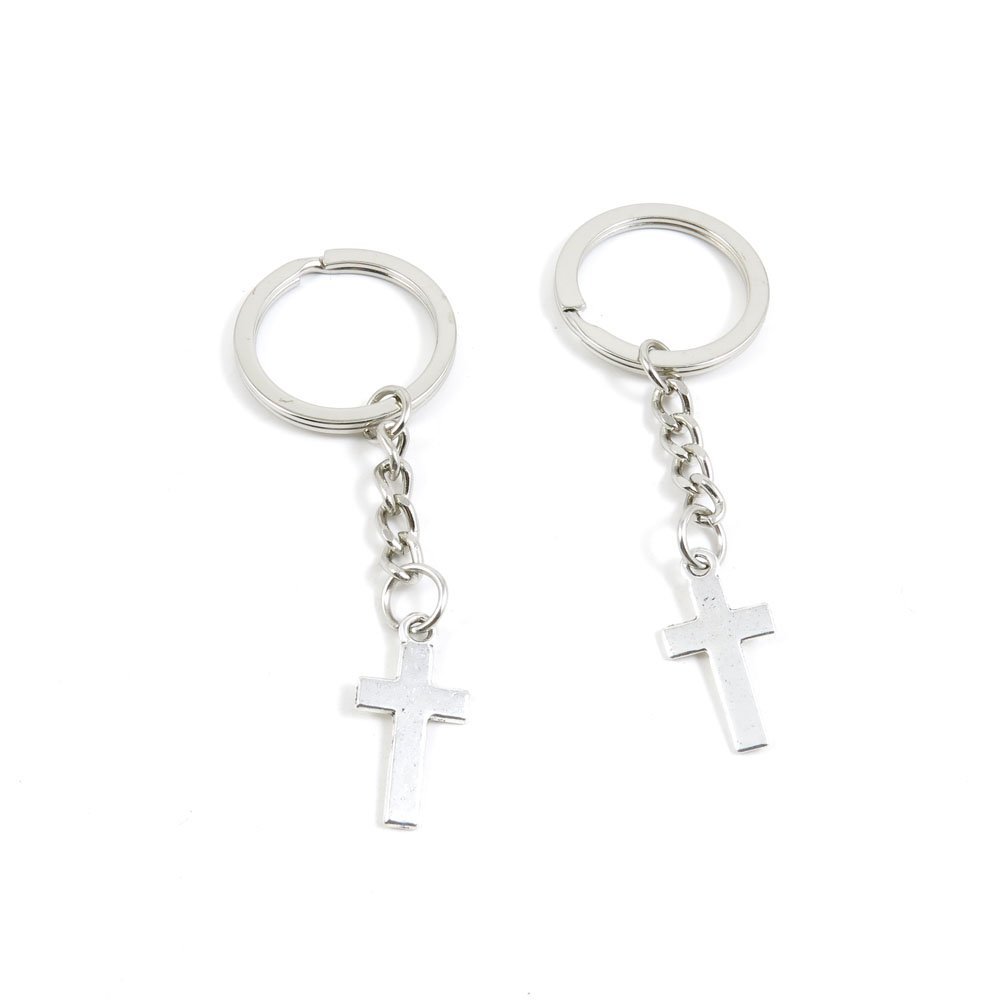 2 Pieces Keyring Keychain Keytag Key Ring Chain Tag Door Car Wholesale Jewelry Making Charms G0YX8 Latin Cross