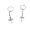 2 Pieces Keyring Keychain Keytag Key Ring Chain Tag Door Car Wholesale Jewelry Making Charms J8FZ9 Latin Cross view 1