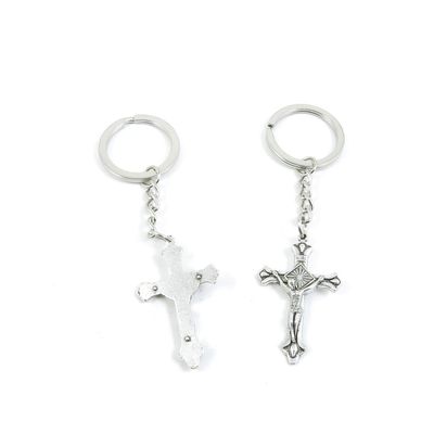 1 Pieces Keyring Keychain Keytag Key Ring Chain Tag Door Car Wholesale Jewelry Making Charms J4PN2 INRI Jesus Cross
