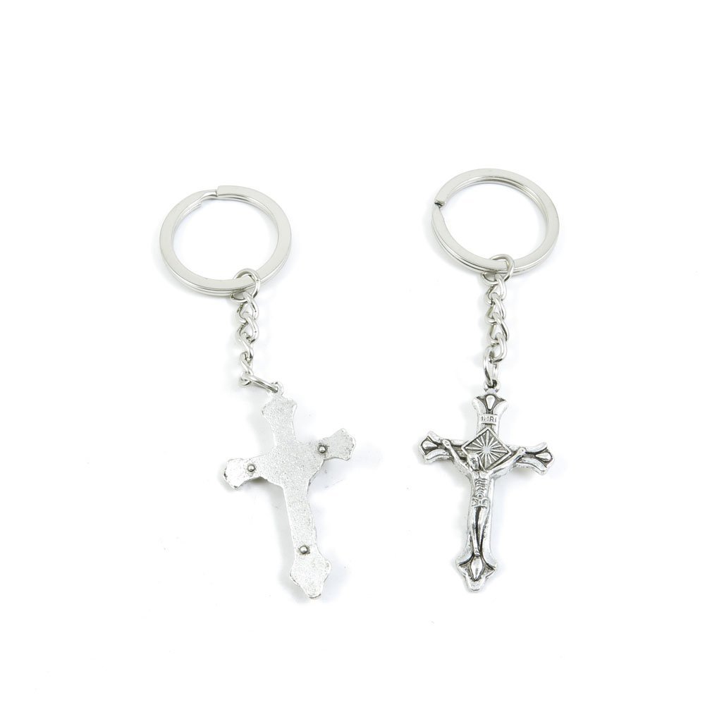 1 Pieces Keyring Keychain Keytag Key Ring Chain Tag Door Car Wholesale Jewelry Making Charms J4PN2 INRI Jesus Cross