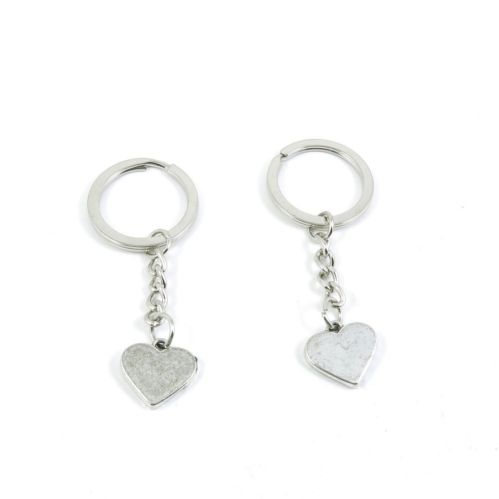 2 Pieces Keyring Keychain Keytag Key Ring Chain Tag Door Car Wholesale Jewelry Making Charms J3HD2 Love Heart