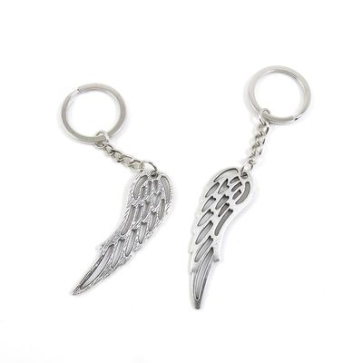 2 Pieces Keyring Keychain Keytag Key Ring Chain Tag Door Car Wholesale Jewelry Making Charms M1GU5 Angel Wings