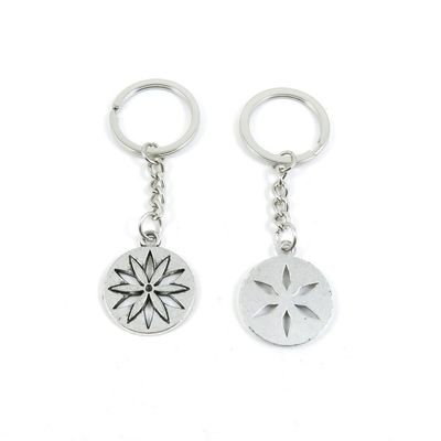 1 Pieces Keyring Keychain Keytag Key Ring Chain Tag Door Car Wholesale Jewelry Making Charms Y5AG1 Flower Round Tag