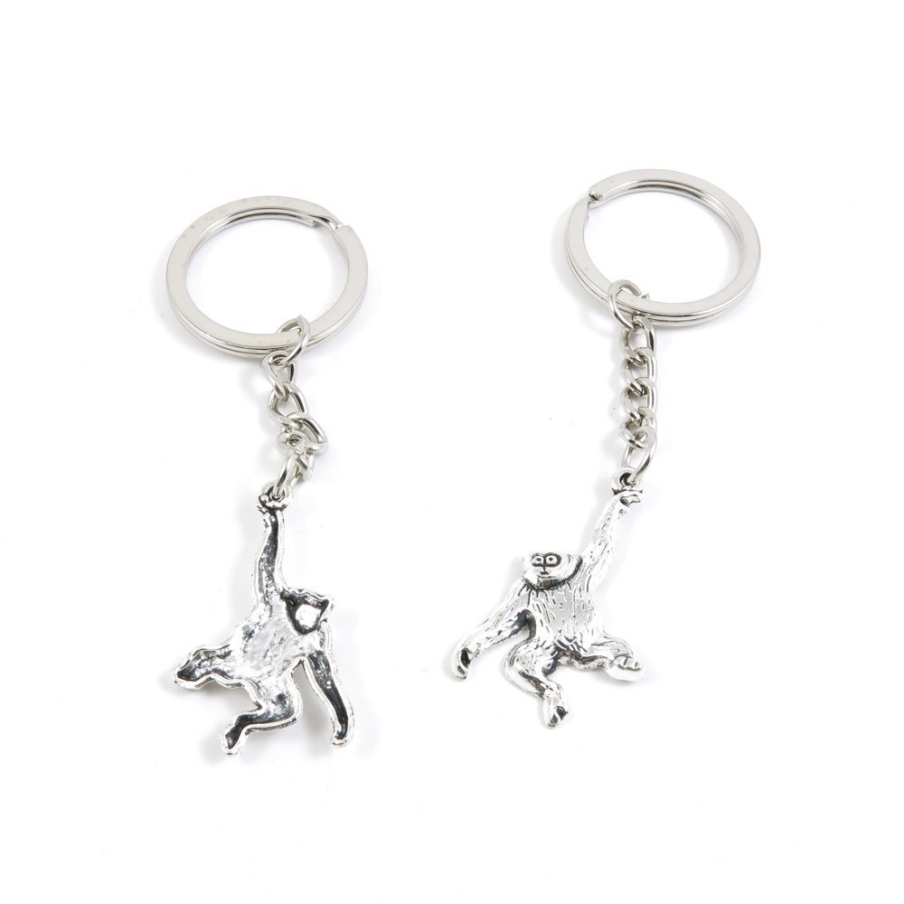 2 Pieces Keyring Keychain Keytag Key Ring Chain Tag Door Car Wholesale Jewelry Making Charms P8BE3 Monkey