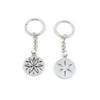 2 Pieces Keyring Keychain Keytag Key Ring Chain Tag Door Car Wholesale Jewelry Making Charms Y5AG1 Flower Round Tag view 1