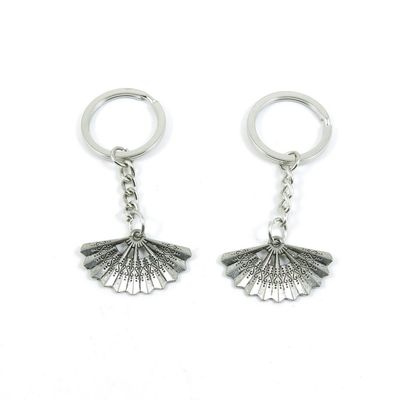 2 Pieces Keyring Keychain Keytag Key Ring Chain Tag Door Car Wholesale Jewelry Making Charms H6DC1 Folding Fan