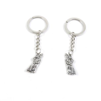 2 Pieces Keyring Keychain Keytag Key Ring Chain Tag Door Car Wholesale Jewelry Making Charms W6CM7 Lover