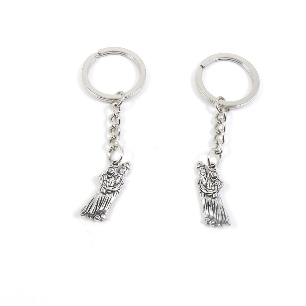 2 Pieces Keyring Keychain Keytag Key Ring Chain Tag Door Car Wholesale Jewelry Making Charms W6CM7 Lover