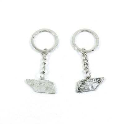 2 Pieces Keyring Keychain Keytag Key Ring Chain Tag Door Car Wholesale Jewelry Making Charms K6MR7 Tennessee Map Tags