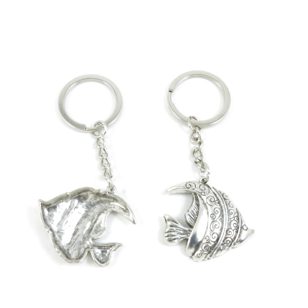 1 Pieces Keyring Keychain Keytag Key Ring Chain Tag Door Car Wholesale Jewelry Making Charms B6VB9 Tropical Fish