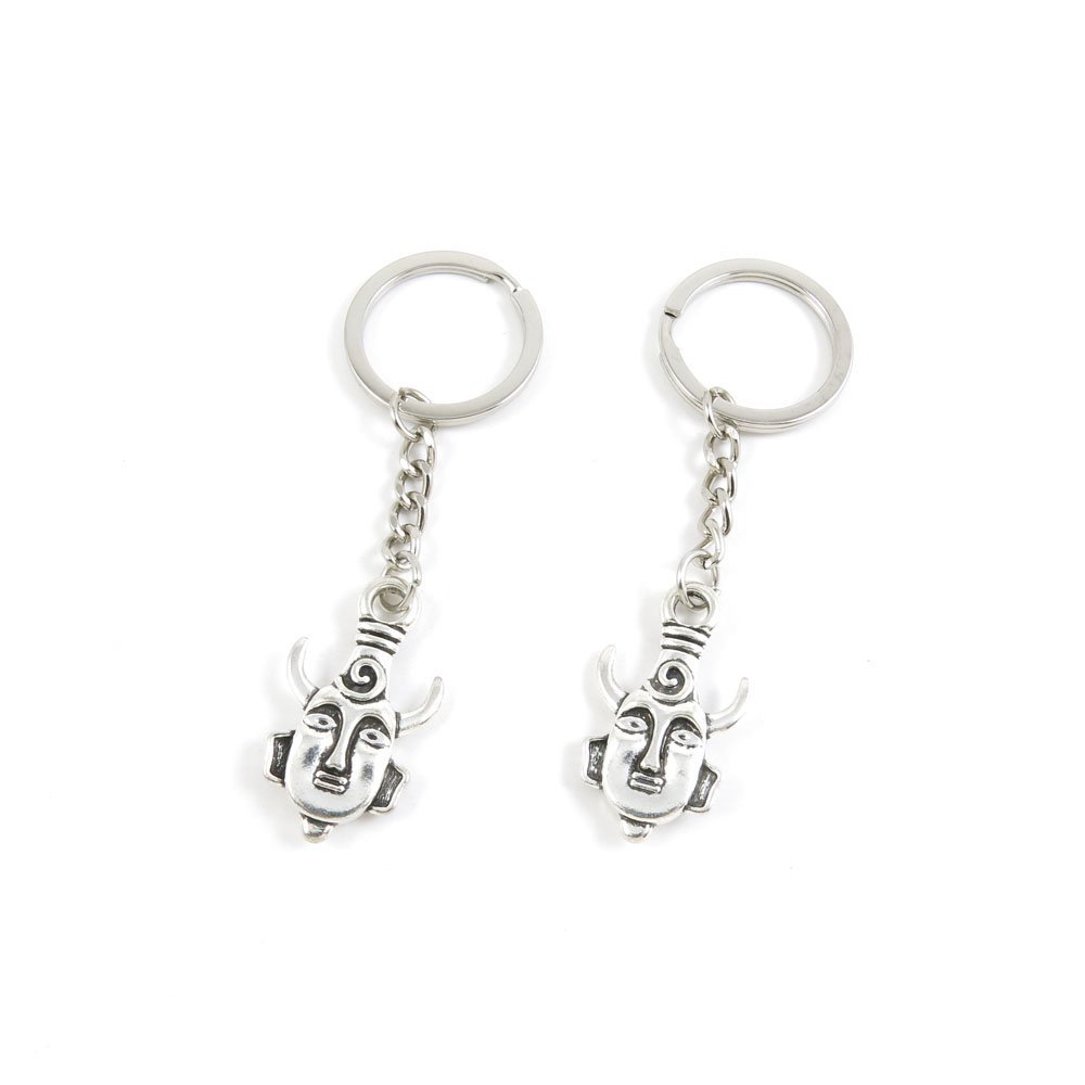 2 Pieces Keyring Keychain Keytag Key Ring Chain Tag Door Car Wholesale Jewelry Making Charms M8KF6 Pharaoh
