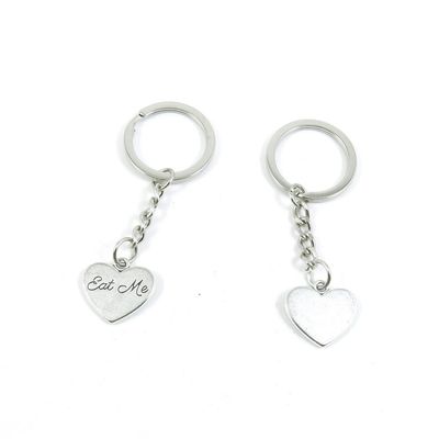 2 Pieces Keyring Keychain Keytag Key Ring Chain Tag Door Car Wholesale Jewelry Making Charms A3KH6 Eat Me Love Heart