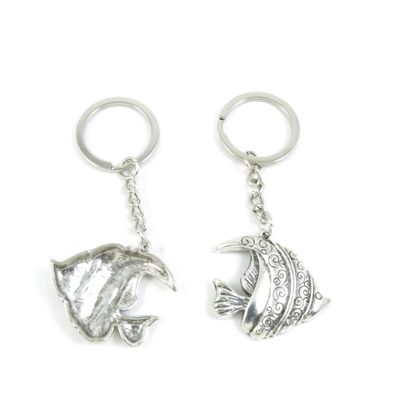 2 Pieces Keyring Keychain Keytag Key Ring Chain Tag Door Car Wholesale Jewelry Making Charms B6VB9 Tropical Fish