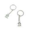 2 Pieces Keyring Keychain Keytag Key Ring Chain Tag Door Car Wholesale Jewelry Making Charms V6NY4 Number Numeral 21 view 1