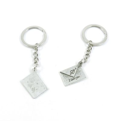 2 Pieces Keyring Keychain Keytag Key Ring Chain Tag Door Car Wholesale Jewelry Making Charms I7VG8 Love Letter