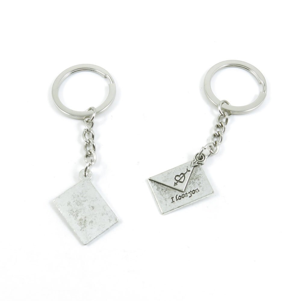 2 Pieces Keyring Keychain Keytag Key Ring Chain Tag Door Car Wholesale Jewelry Making Charms I7VG8 Love Letter