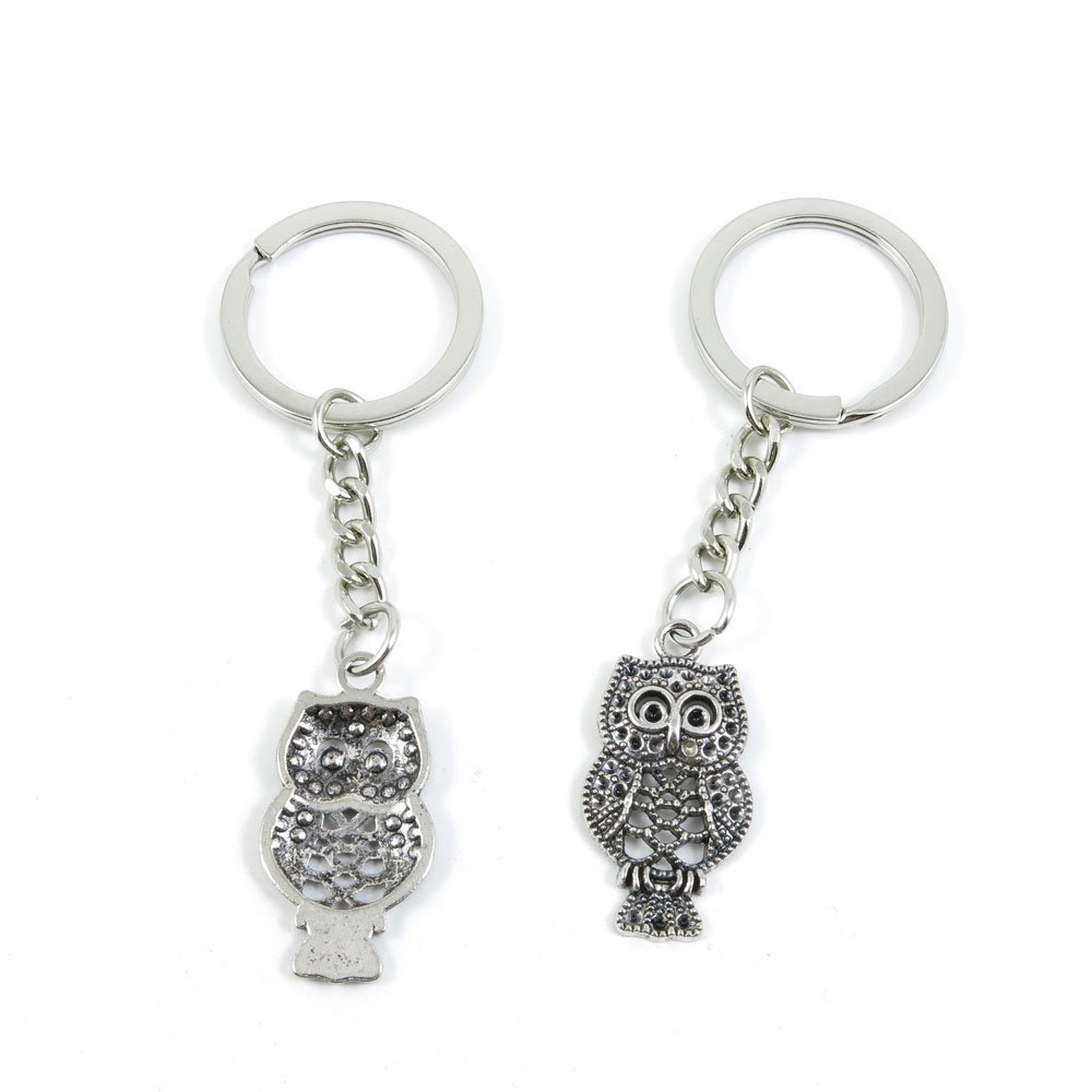 2 Pieces Keyring Keychain Keytag Key Ring Chain Tag Door Car Wholesale Jewelry Making Charms D9RO6 Owl