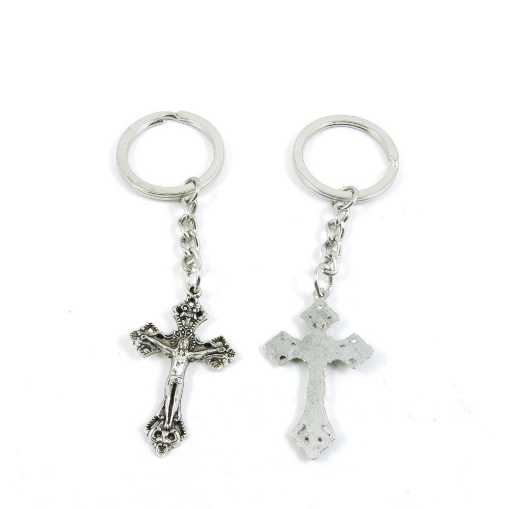 1 Pieces Keyring Keychain Keytag Key Ring Chain Tag Door Car Wholesale Jewelry Making Charms J6SW3 INRI Jesus Cross