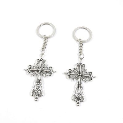 1 Pieces Keyring Keychain Keytag Key Ring Chain Tag Door Car Wholesale Jewelry Making Charms L8RX2 Latin Cross