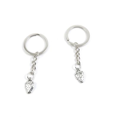 2 Pieces Keyring Keychain Keytag Key Ring Chain Tag Door Car Wholesale Jewelry Making Charms B6LJ9 Strawberry
