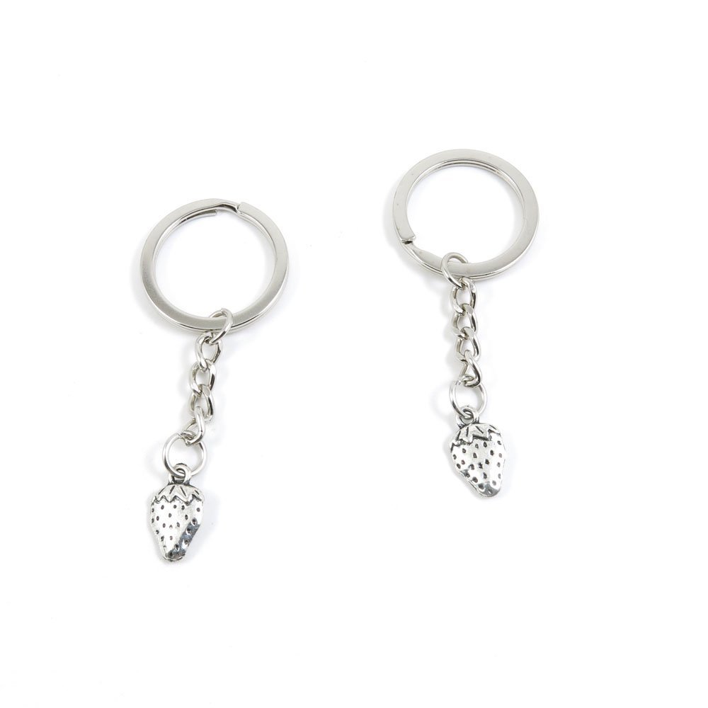 2 Pieces Keyring Keychain Keytag Key Ring Chain Tag Door Car Wholesale Jewelry Making Charms B6LJ9 Strawberry