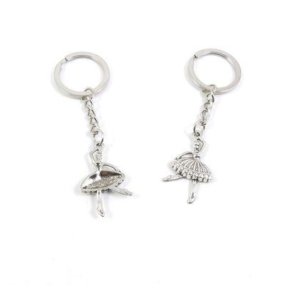1 Pieces Keyring Keychain Keytag Key Ring Chain Tag Door Car Wholesale Jewelry Making Charms K3IF3 Ballet Dancer