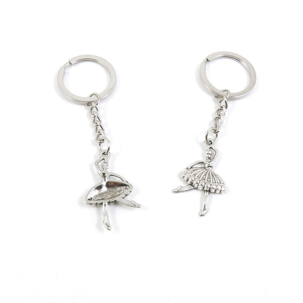 1 Pieces Keyring Keychain Keytag Key Ring Chain Tag Door Car Wholesale Jewelry Making Charms K3IF3 Ballet Dancer