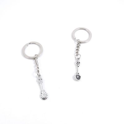 2 Pieces Keyring Keychain Keytag Key Ring Chain Tag Door Car Wholesale Jewelry Making Charms U5LR8 Spoon