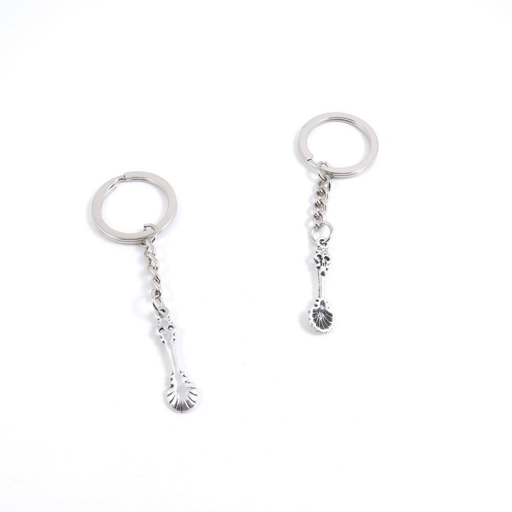 2 Pieces Keyring Keychain Keytag Key Ring Chain Tag Door Car Wholesale Jewelry Making Charms U5LR8 Spoon