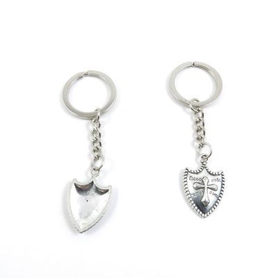2 Pieces Keyring Keychain Keytag Key Ring Chain Tag Door Car Wholesale Jewelry Making Charms F3WG8 Cross Roman Shield