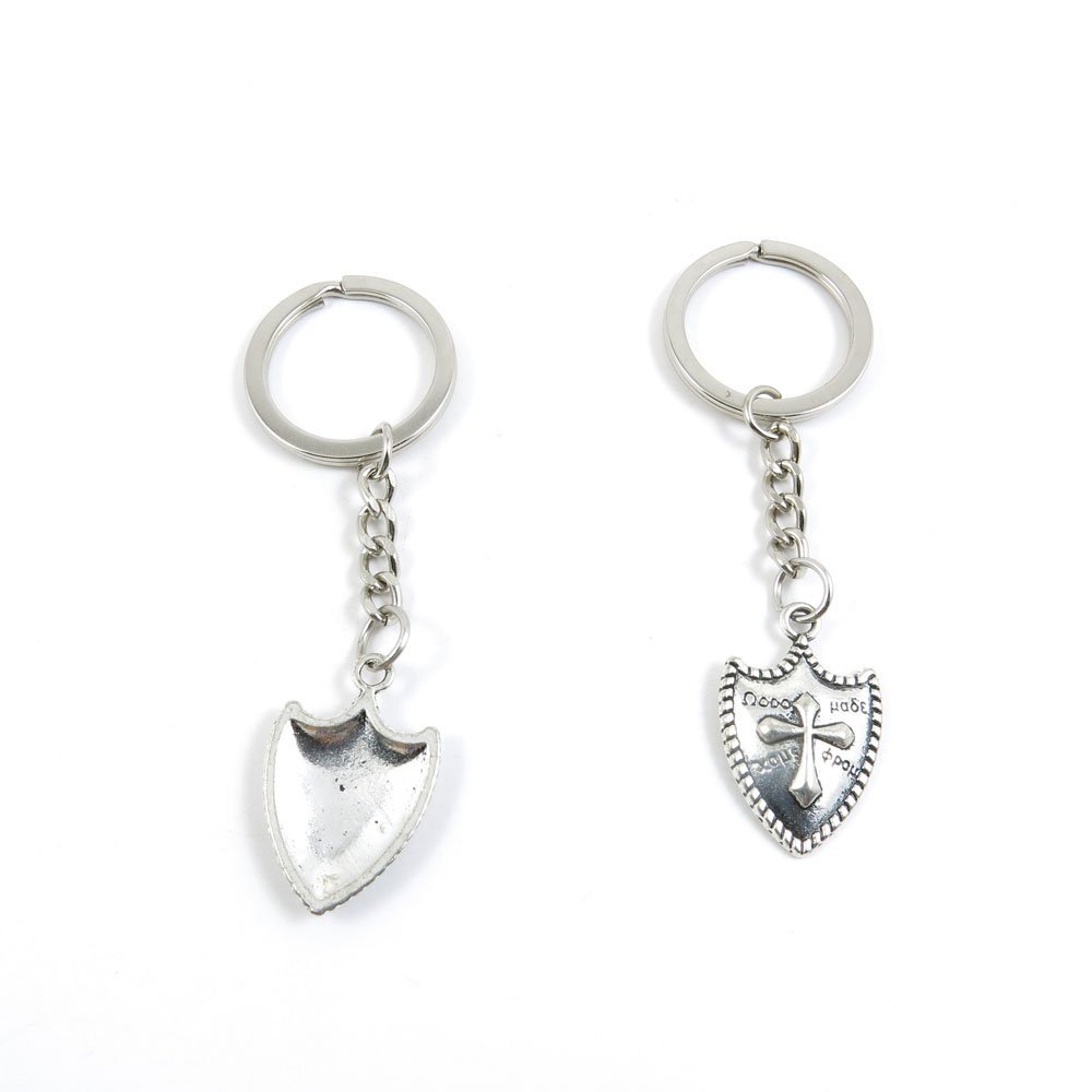 2 Pieces Keyring Keychain Keytag Key Ring Chain Tag Door Car Wholesale Jewelry Making Charms F3WG8 Cross Roman Shield