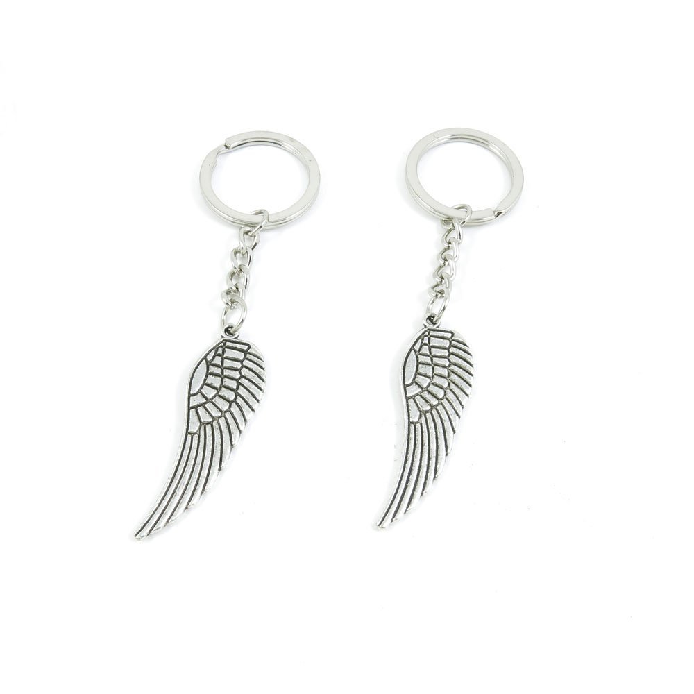 1 Pieces Keyring Keychain Keytag Key Ring Chain Tag Door Car Wholesale Jewelry Making Charms M4HL3 Angel Wings