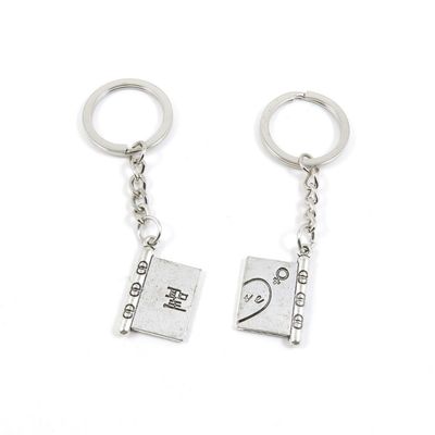 2 Pieces Keyring Keychain Keytag Key Ring Chain Tag Door Car Wholesale Jewelry Making Charms E2UI8 Holy Book