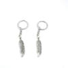 2 Pieces Keyring Keychain Keytag Key Ring Chain Tag Door Car Wholesale Jewelry Making Charms P1SJ2 Feather view 1