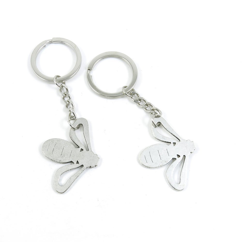 2 Pieces Keyring Keychain Keytag Key Ring Chain Tag Door Car Wholesale Jewelry Making Charms X7YL4 Bees