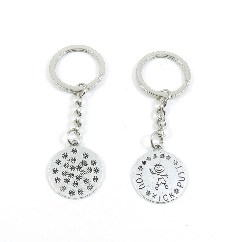 2 Pieces Keyring Keychain Keytag Key Ring Chain Tag Door Car Wholesale Jewelry Making Charms J7FJ5 You Kick Putt