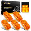Partsam 5pcs Amber 10 LED Marker Light, Double Bullseye, [DOT Approved] Rectangle Clearance Lights for Trailer Truck Camper RV 12V view 1