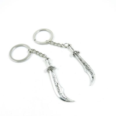 1 Pieces Keyring Key Ring X0EU7 Broadsword Broad Sword Keychain Automotive Car Door Key Tags Findings Charms Chains