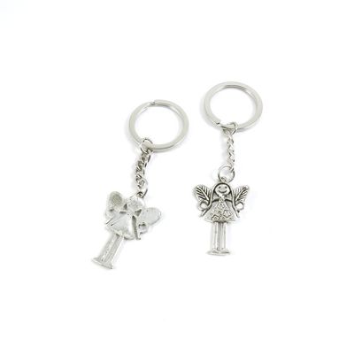 1 Pieces Keyring Key Ring D1DJ4 Elf Angel Girl Keychain Automotive Car Door Key Tags Findings Charms Chains