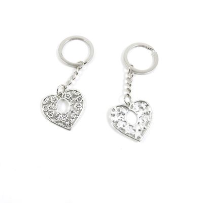 1 Pieces Keyring Key Ring X7GP7 Flower Heart Keychain Automotive Car Door Key Tags Findings Charms Chains