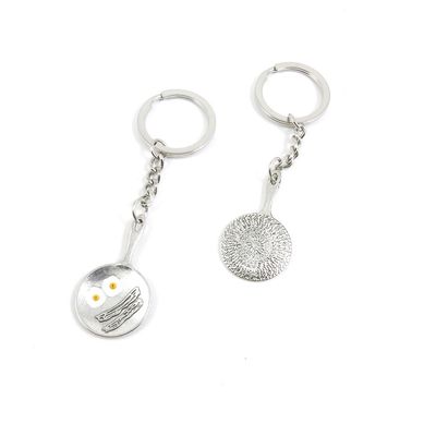 1 Pieces Keyring Key Ring J5CD5 Pan Fried Eggs Keychain Automotive Car Door Key Tags Findings Charms Chains