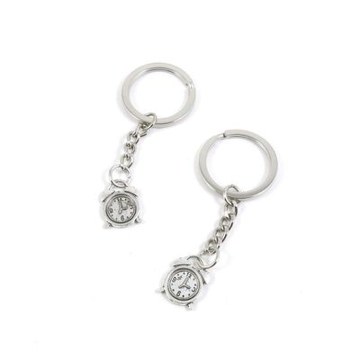 5 Pieces Keyring Key Ring J2HQ1 Alarm Clock Keychain Automotive Car Door Key Tags Findings Charms Chains