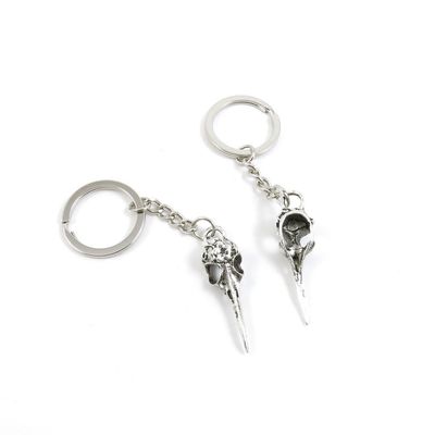 1 Pieces Keyring Key Ring P4NA7 Bird Head Skull Keychain Automotive Car Door Key Tags Findings Charms Chains